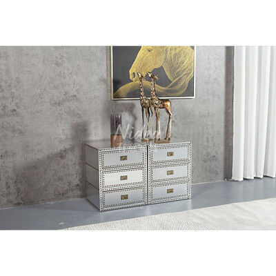 Βιομηχανικό αλουμινένιο χειροποίητο ντουλάπι-κουτί τραπεζάκι σαλονιού προσαρμόσιμο έπιπλο βίλας για εσωτερικούς χώρους