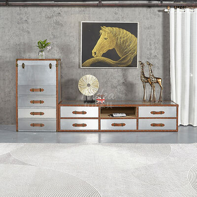 Έπιπλο Τηλεόρασης σε στυλ Aviator, Ρετρό, Βιομηχανικό, Loft, Vintage, για Σαλόνι, Βίλες, Μονάδα