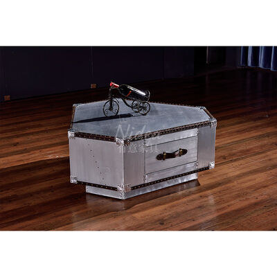 Βιομηχανικό Ρετρό Αμερικανικού Στυλ Τραπέζια Καφέ από Αλουμίνιο Χειροποίητα Ανθεκτικά Έπιπλα Σπιτιού Σαλόνι