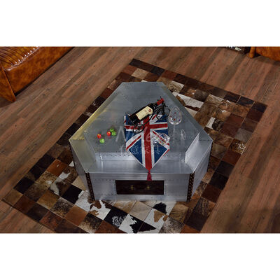 Βιομηχανικό Ρετρό Αμερικανικού Στυλ Τραπέζια Καφέ από Αλουμίνιο Χειροποίητα Ανθεκτικά Αντίκα Έπιπλα Σπιτιού για Σαλόνι Σπίτι Μπαρ Βίλα Ξενοδοχείο