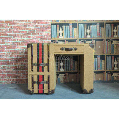 Βίντεζ αμερικανικό χωριό Δερμάτινο τραυματισμένο γραφείο υπολογιστή Προσωποποιημένα έπιπλα μελέτης σαλόνι Σχεδιαστής γραφείου για το σπίτι